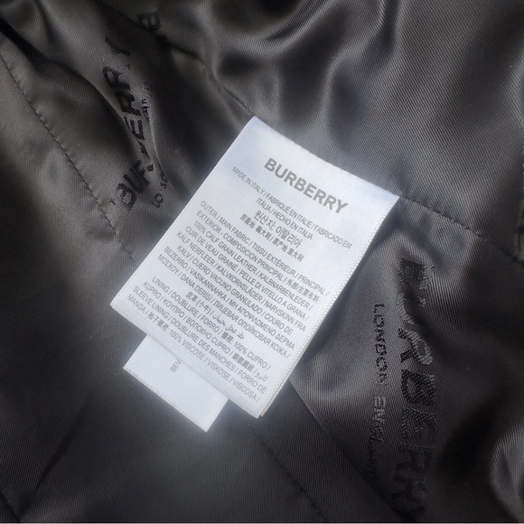 Burberry Black Leather Tuxedo Jacket - Picture 7 of 12